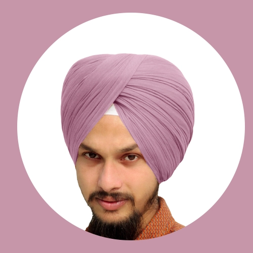 Grey Pink - Full Voile Turban